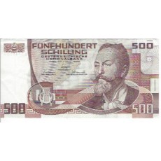 Áustria 500 Schillings 1985